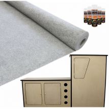 Monster-shop - 11m2 Doublure Intérieure Tapis Véhicule Argenté avec Unité de Cuisine mdf Camper Van - Aménagement Van Camping-Car Voyage Camionette