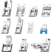 11Pcs Pied Presseur Machine à Coudre,Pieds de Biche,Machine à Coudre Kit Pieds de Biche Multifonctionnel,pour Machines à Coudre