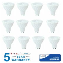 Ampoule Led Gu10 V-Tac Spotlight Bulb 7 Watt Natural Light 12 Pieces