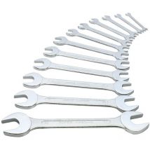 12 Clés fourche acier chromé de 6 à 32 mm 'super chrome' 6x7-8x9-10x11-12x13-14x15-16x17-18x19-20x22-21x23-24x26-25x28-27x32 mm