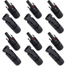 Yoyaxi - 12 conectores de celdas solares, conectores de cable industriales impermeables para paneles solares (1000 V-30 a)