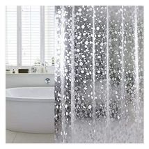 Linghhang - 12 Crochets Douche Anti-Moisissure Rideau Douche eva Anti-Moisissure 3D Rideau Douche Rideau Douche Transparent avec ,Impermable