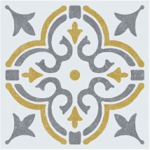 D-c-fix - 12 dalles murales adhésives wall tiles jamila jaune 15.25x15.25cm boite de 6 - dc-fix