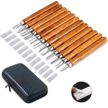 Gotrays - 12 DIY-Schnitzwerkzeuge für Schnitzer, Holzarbeiter, Bastler, Erwachsene