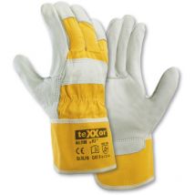Trizeratop - Texxor Top Rindvollleder-handschuh K2 Gelber Baumwolldrell Kat. 2 110808 Gr.08
