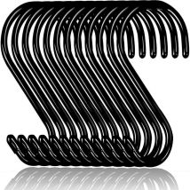 12 Pack s Hooks For Hanging Non Slip Rubber Coated s Hookssteel Metal Black Vinyl Coated s Hooks f