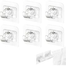 Jalleria - 12 Pack Self-Adhesive Curtain Rod Holders, No Drilling Curtain Rod, Adhesive Curtain Rod Hooks, Ideal for Kitchen and Bathroom