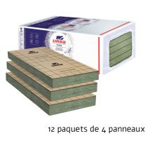 12 paquets de 4 panneaux laine de verre Ursa prk 32 terra revêtu kraft - Panneau 3,24m² - Ep. 140mm - 38,88m² - r 4.35 Ursa