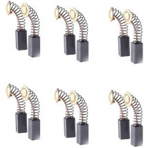 Sunxury - 12 Pcs Decker Carbon Brush, Grinder Carbon Brush, Durable, Used For Electric Hammer, Angle Grinder, Electric Planer, Electric Grinder,