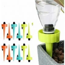 Aougo - 12 Pcs Réglable Irrigation Arrosage Goutte à Goutte Kits d'arrosage Automatiques Goutte à Goutte Arrosage Plante Vacances avec Valve de