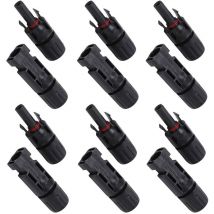 Yoyaxi - 12 Pcs Solar Cell Connector Industrial Waterproof Cable Connector for Solar Panels (1000V-30A)