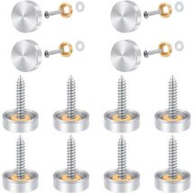 Vis à Miroir en acier inoxydable - Lot de 12 - 16mm de longueur