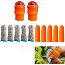 12 Pièces Couteau Pouce Silicone, Couteau Doigt Séparateur, Outils Couteau Pouce, Silicone Coupe-Légumes Couteau Doigt Pouce pour Récolte Jardin,