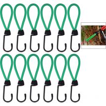 12 Pièces Crochet Tendeur, Tendeur Bache Crochet Tendeurs élastique Camping avec Crochet, Sangle Élastique pour Bâches