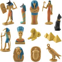 Rosvola - Jeffergarden 12 Pièces Modèles D'egypte Antique, Ensemble de Mini Figurines égyptiennes, Figurines D'egypte Antique Statues D'egypte pour