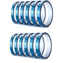 Ynkkvre - 12 rouleaux de ruban adhésif haute température, ruban de pressage thermique en vinyle, sublimation résistante à la chaleur, f