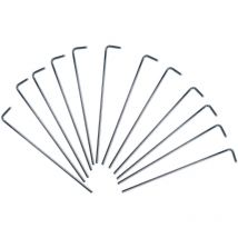 12 Stahl Zeltheringe 19cm mit Haken, Stahlhering Heringe Set