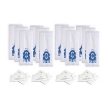 Ymyny - 12 Staubsauger-Ersatzbeutel 4 Filtersets für Miele HyClean 3D Efficiency gn Classic C1