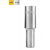 TOPEX 1/2" Stecknuss lang CrV 19 mm – Hochwertiger Chrom-Vanadium-Stahl – Lange Bauform für schwer erreichbare Schrauben