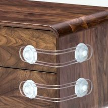 12 Stück Baby- und Kindersicherheits-Schrankblock – transparente Kunststoff-Sicherheitsriegel für den Sicherheitsschutz zu Hause