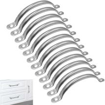 12 Stück Edelstahlgriffe, Küchenschrankgriffe, Küchenmöbelgriffe, Für Küche, Schrank, Schublade, Badezimmer, Schlafzimmer (silber)