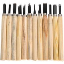 12 Stück Holzgravur-Werkzeug, Schnitzwerkzeug, Holzhand, Holzgravur, Holzgriff, Schnitzmesser für Bildhauer, Zimmermann, Bastler, Töpferei, Wachs