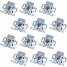 Cyslmuk - 12 Stück Türriegel, Türschließer, Doppelrollenriegel für Möbel-Schwenktüren, Schranktür-Doppelrollenriegel, Schranktürriegelriegel