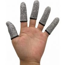 Schnittfeste Fingerschutz-Fingerlinge - Zum Kochen, Arbeiten, Schnitzen - Rutschfest - Wiederverwendbar - 12 Stück