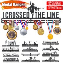 12 styles 40 cm en métal pour médailles de sport présentoir pour 30 à 45 médailles natation course à pied triathlon application idéale pour tous les