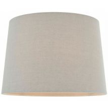 Loops - 12' Tapered Round Drum Lamp Shade Charcoal Grey 100% Linen Modern Simple Cover