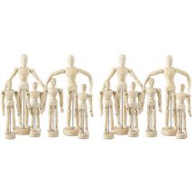 12-Teiliges KüNstler-Schaufensterpuppen-Modell Aus , zum Zeichnen, Bewegliches Figurenmodell mit StäNder, Flexible Gelenk-Schaufensterpuppe