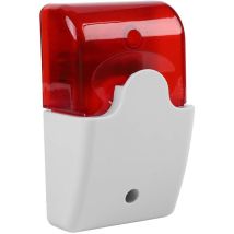 Beijiyi - 12 v Filaire sirène stroboscopique, Alarme sonore stroboscopique Clignotant lumière Rouge sirène Corne 110 db système de sécurité Domestique