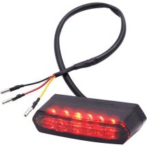 12-V-LED-Motorrad-Rücklicht, Mini-6-LED-LED-Bremslicht für Motorrad-Cruiser-Bike-ATV (Rauch)