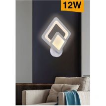 Trade Shop Traesio - Trade Shop - rhombus led wandleuchte 12 w wand tisch abat jour licht 6500K 3000K 4000K E82-B -