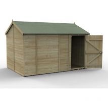 12' x 8' Forest Timberdale 25yr Guarantee Tongue & Groove Pressure Treated Windowless Reverse Apex Shed (3.65m x 2.52m)