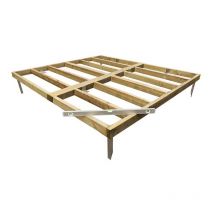 12 x 8 Feet Pressure Treated Wooden Shed Base - Timber - L235 x W350.6 x H7 cm - Brown