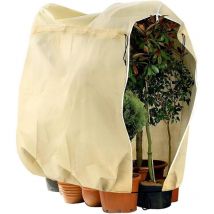 120 180cm Housse Hivernage Plante, Voile Hivernage Plante, Housse de Protection pour Plantes avec Cordon de Serrage et Zipper, Voile d'Hivernage