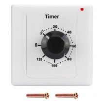 120 Min Interrupteur de Minuterie, ac 220V 15A Compte à Rebours Mécanique Intelligent à Minuterie Socket Time Switch 86 Panneau Timer Bouton de