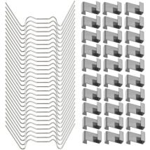 120 Pcs Clips de fixation pour vitre de verre à effet de serre en acier inoxydable (avec 60 clips de fil w pour vitrage en serre et 60 clips de