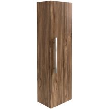 NRG - 1200mm Tall Bathroom Storage Unit Cupboard Furniture Walnut Wall Hung Cabinet Flat Pack
