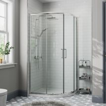 Diamond - 1200 x 900mm Right Hand Offset Quadrant Shower Enclosure Framed 8mm Safety Glass