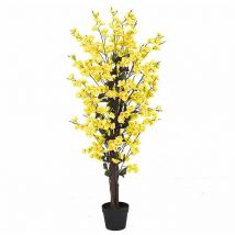 Leaf - 120cm Artificial Yellow Blossom Tree