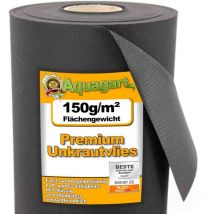Aquagart - 120m² Gartenvlies Unkrautvlies Unkrautfolie Mulchfolie Mulchvlies 150g 1,2m br.