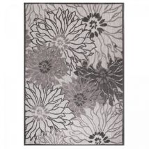 Jadorel - Tapis extérieur kilim 140x200 gris clair rectangle chimeka