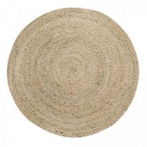 Unamourdetapis - Tapis jute tissé Ø120cm or rond motif uni mende