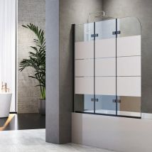 130x140 Badewanne Badewannenaufsatz Satiniert Duschwand Schiebetür Dusche 180° Falttür