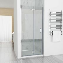 Duschkabine Falttür Eckeinstieg Duschabtrennung esg Nano Glas, Nischentür/Duschtür 90 x 185cm
