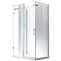 Glaszentrum Hagen - Hebe - 120x80x195cm - Box Cabina - Doccia U-Forma Bagno in Cristalo - porta scorrevole