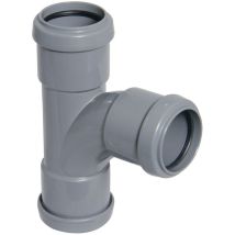 Floplast 40mm Grey Push Fit Waste Tee - Durable Abs Pipe Connector