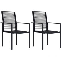 VidaXL Sedie da Giardino 2 pz in Rattan pvc Nero